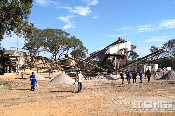 金年会金字招牌信誉至上时产500t环保加工石子生产线现场